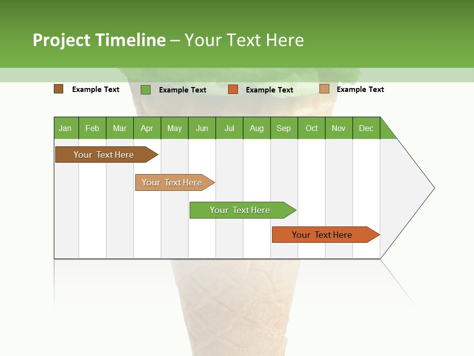 Green Dessert White Background PowerPoint Template
