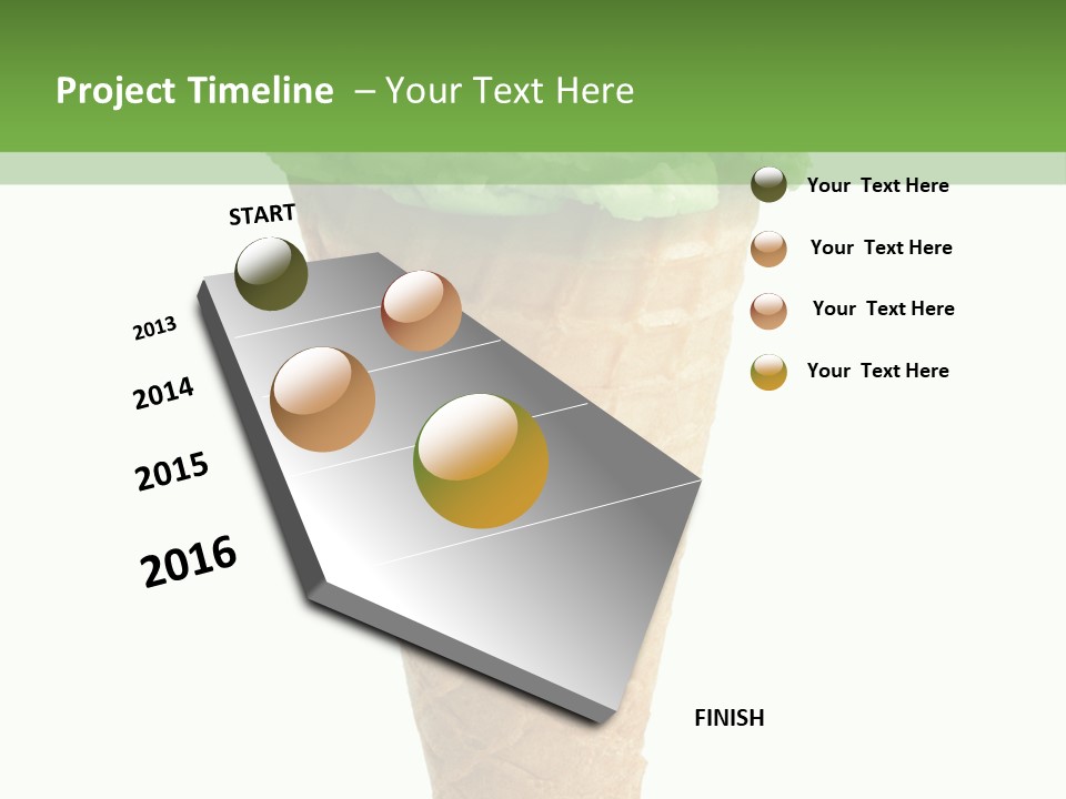 Green Dessert White Background PowerPoint Template