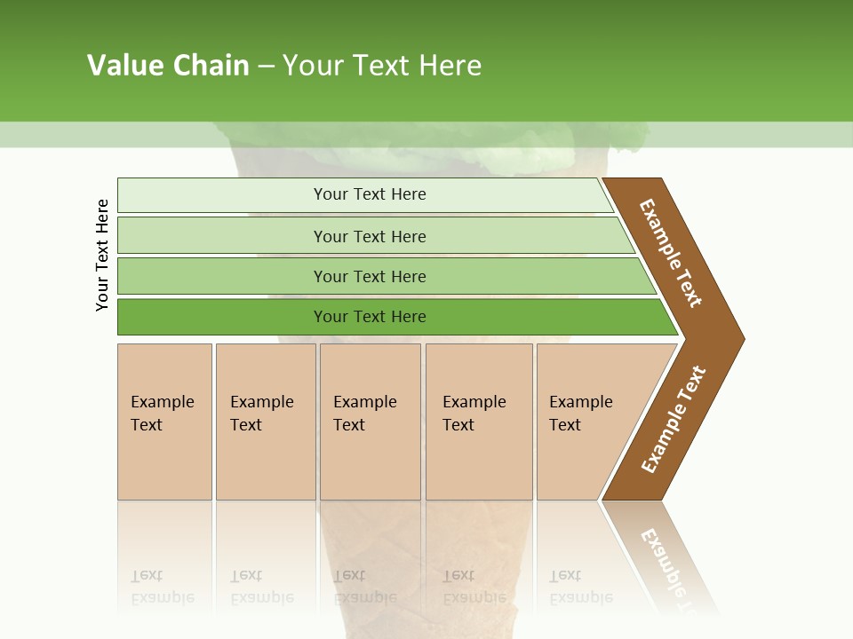 Green Dessert White Background PowerPoint Template