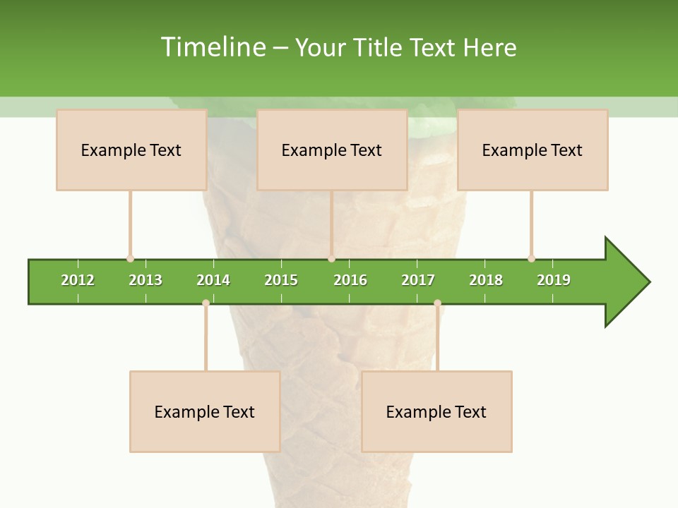 Green Dessert White Background PowerPoint Template