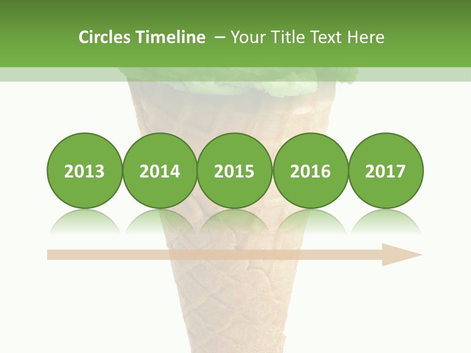 Green Dessert White Background PowerPoint Template