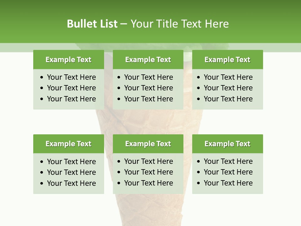 Green Dessert White Background PowerPoint Template