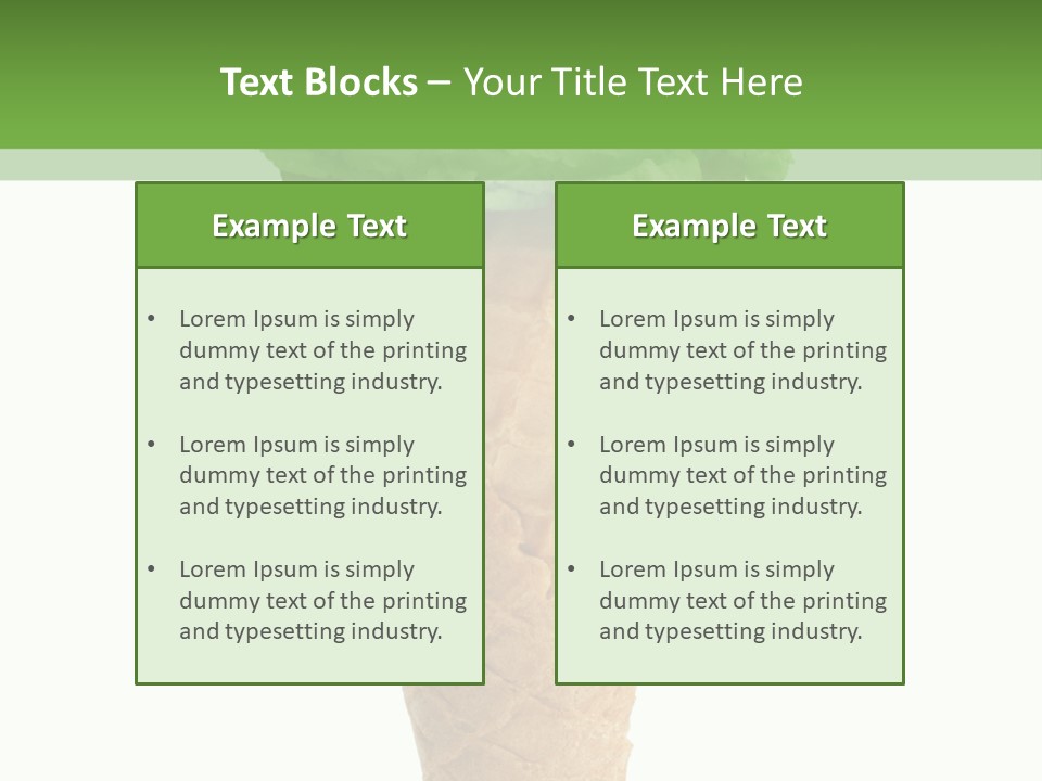 Green Dessert White Background PowerPoint Template