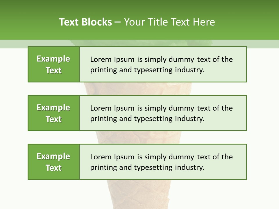 Green Dessert White Background PowerPoint Template