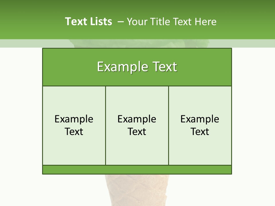 Green Dessert White Background PowerPoint Template