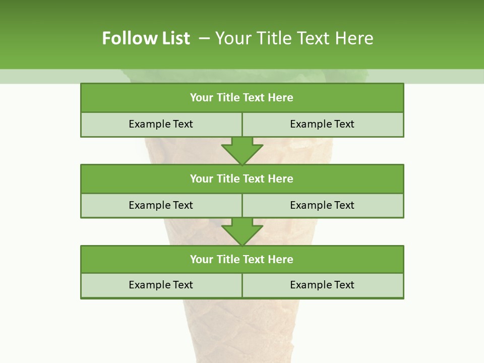 Green Dessert White Background PowerPoint Template