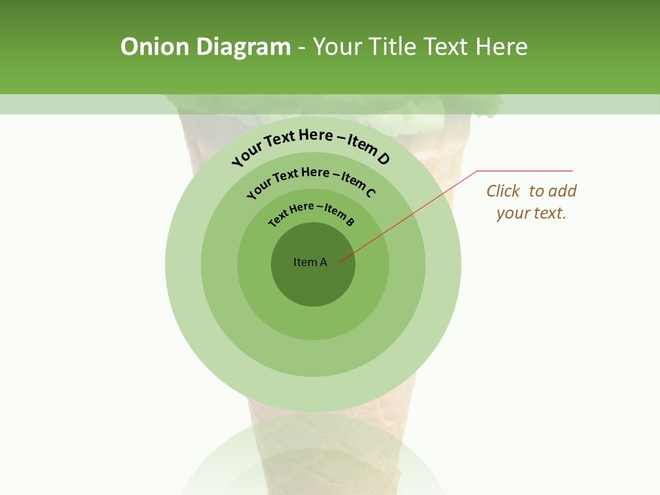 Green Dessert White Background PowerPoint Template