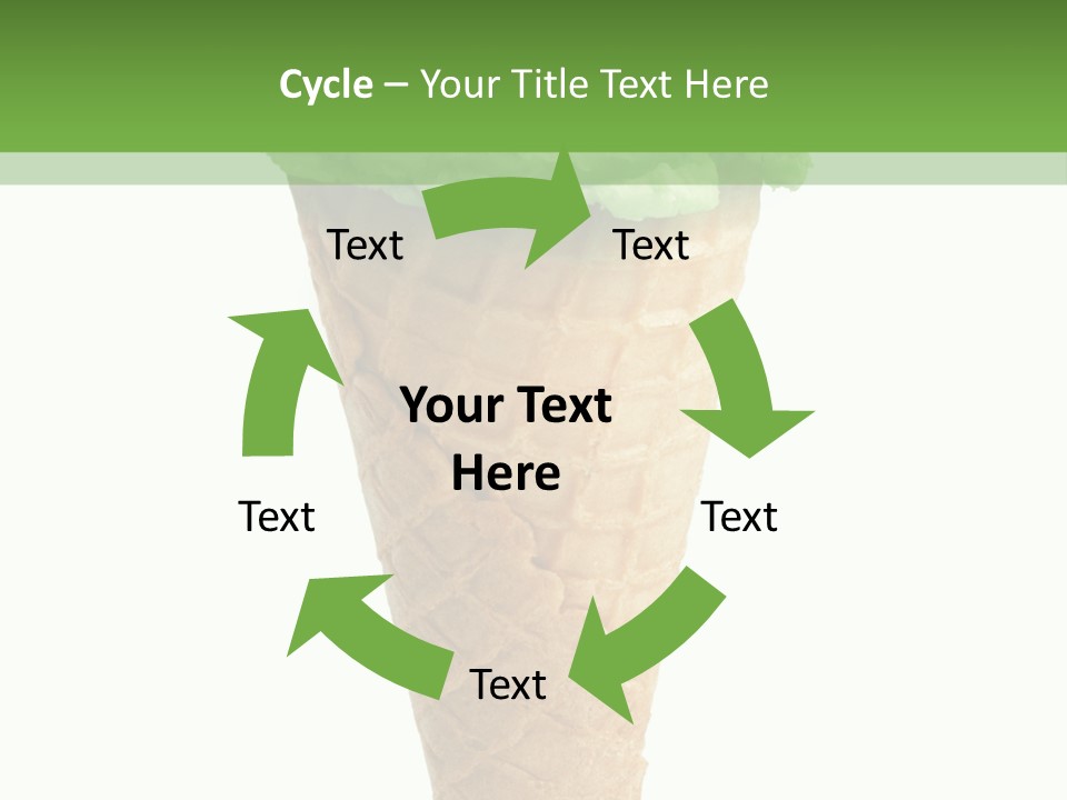 Green Dessert White Background PowerPoint Template
