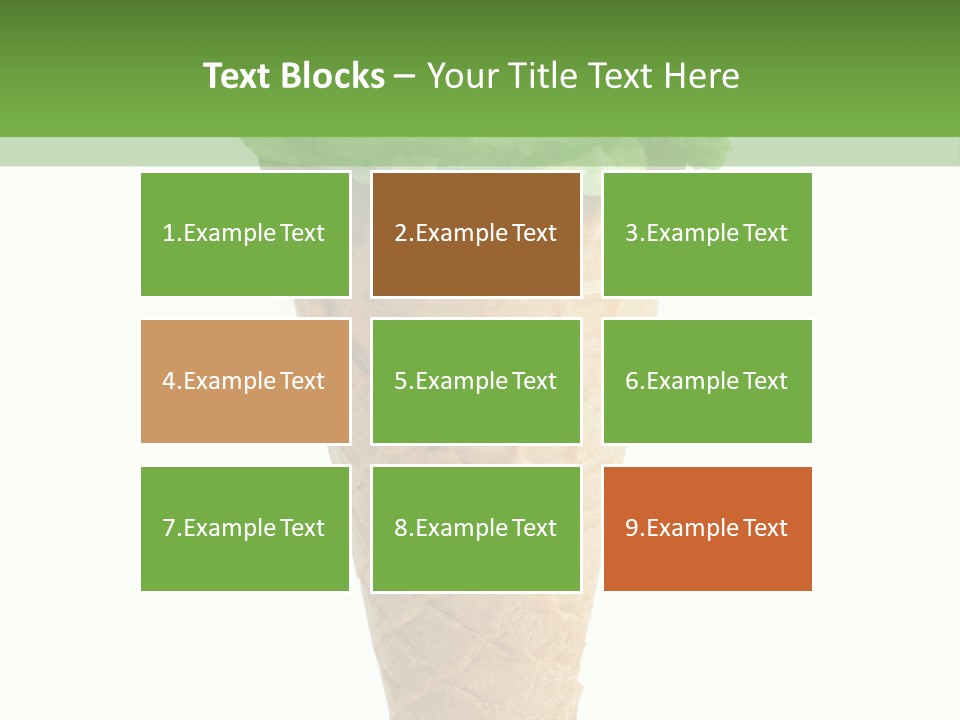 Green Dessert White Background PowerPoint Template