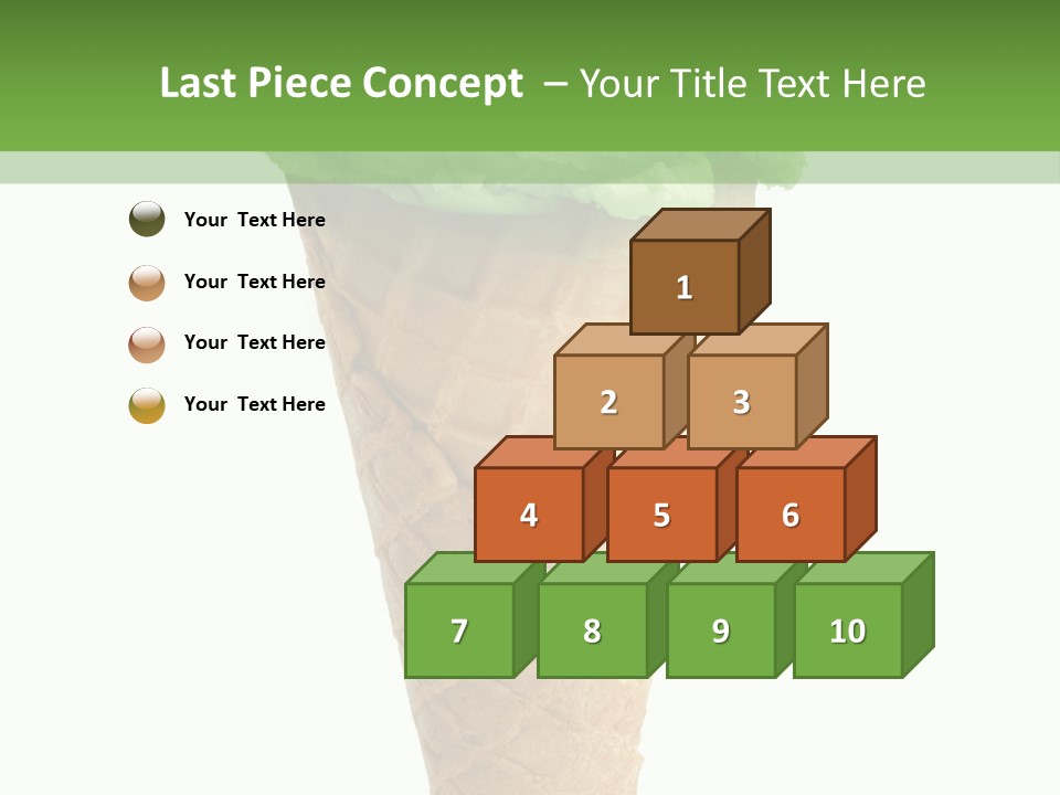 Green Dessert White Background PowerPoint Template