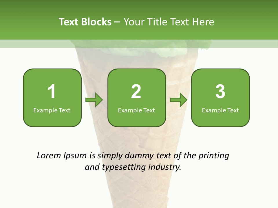 Green Dessert White Background PowerPoint Template
