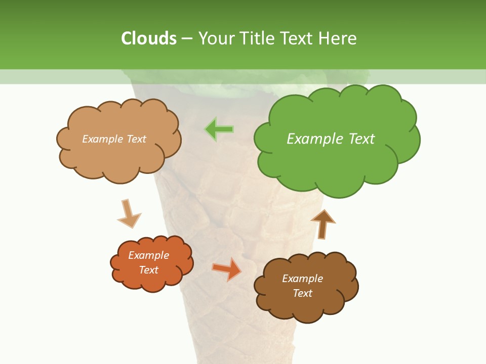 Green Dessert White Background PowerPoint Template