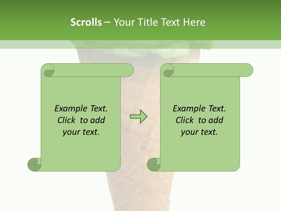 Green Dessert White Background PowerPoint Template