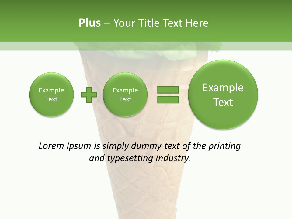 Green Dessert White Background PowerPoint Template