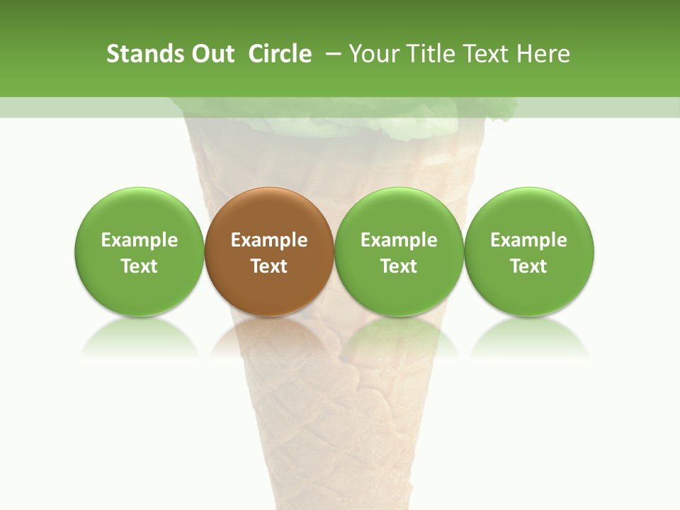 Green Dessert White Background PowerPoint Template