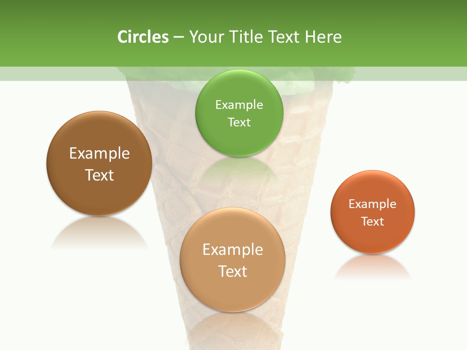 Green Dessert White Background PowerPoint Template