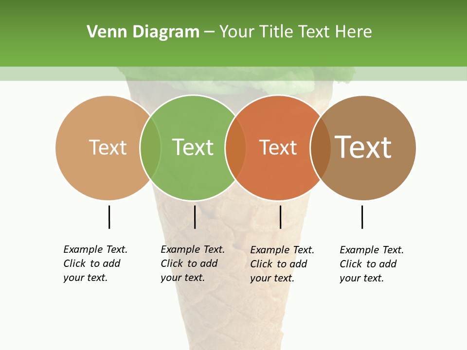 Green Dessert White Background PowerPoint Template