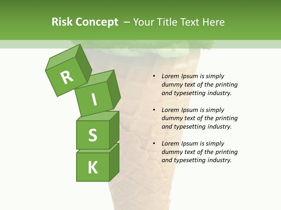 Green Dessert White Background PowerPoint Template