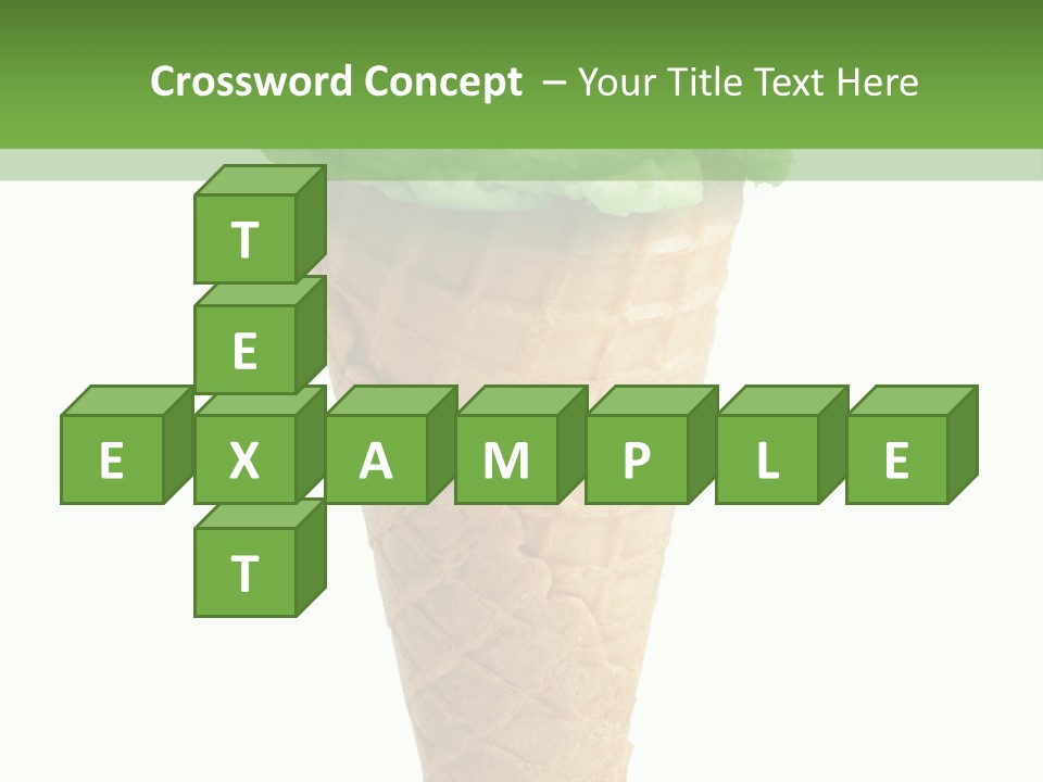 Green Dessert White Background PowerPoint Template