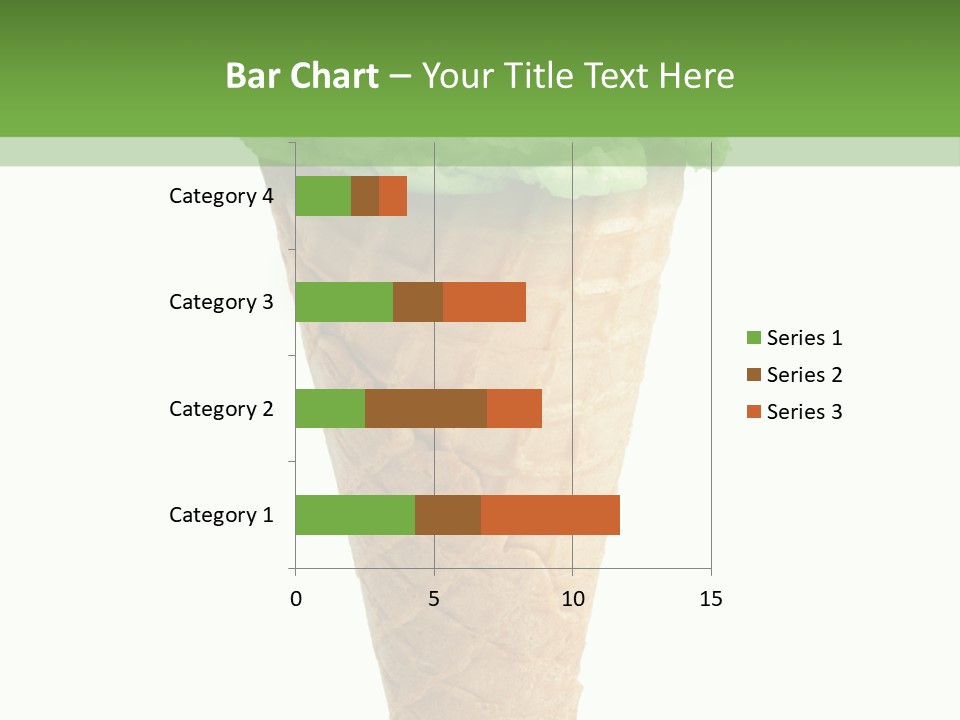 Green Dessert White Background PowerPoint Template