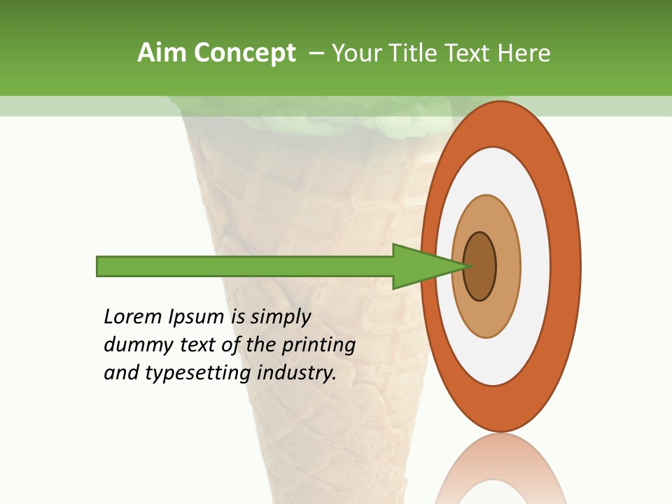 Green Dessert White Background PowerPoint Template