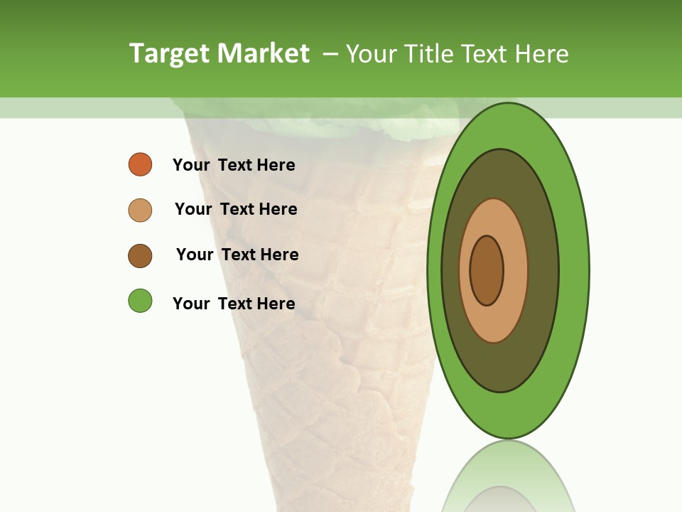 Green Dessert White Background PowerPoint Template
