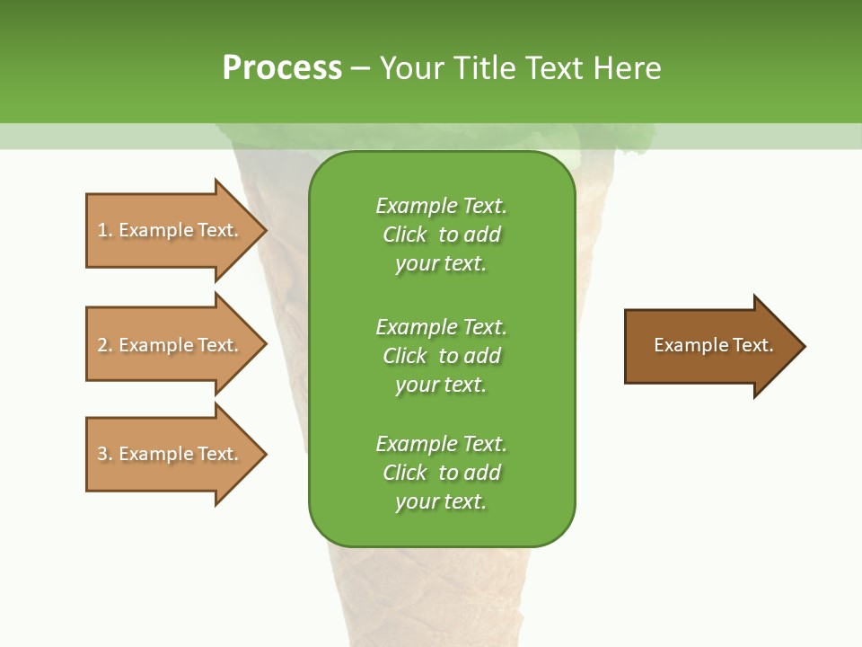 Green Dessert White Background PowerPoint Template