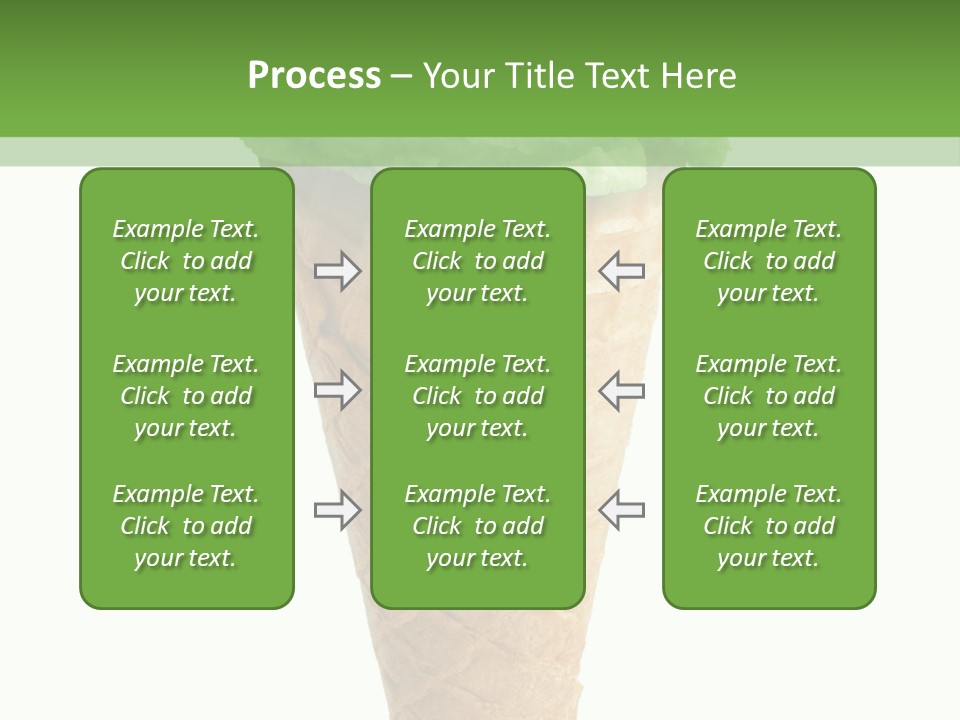 Green Dessert White Background PowerPoint Template