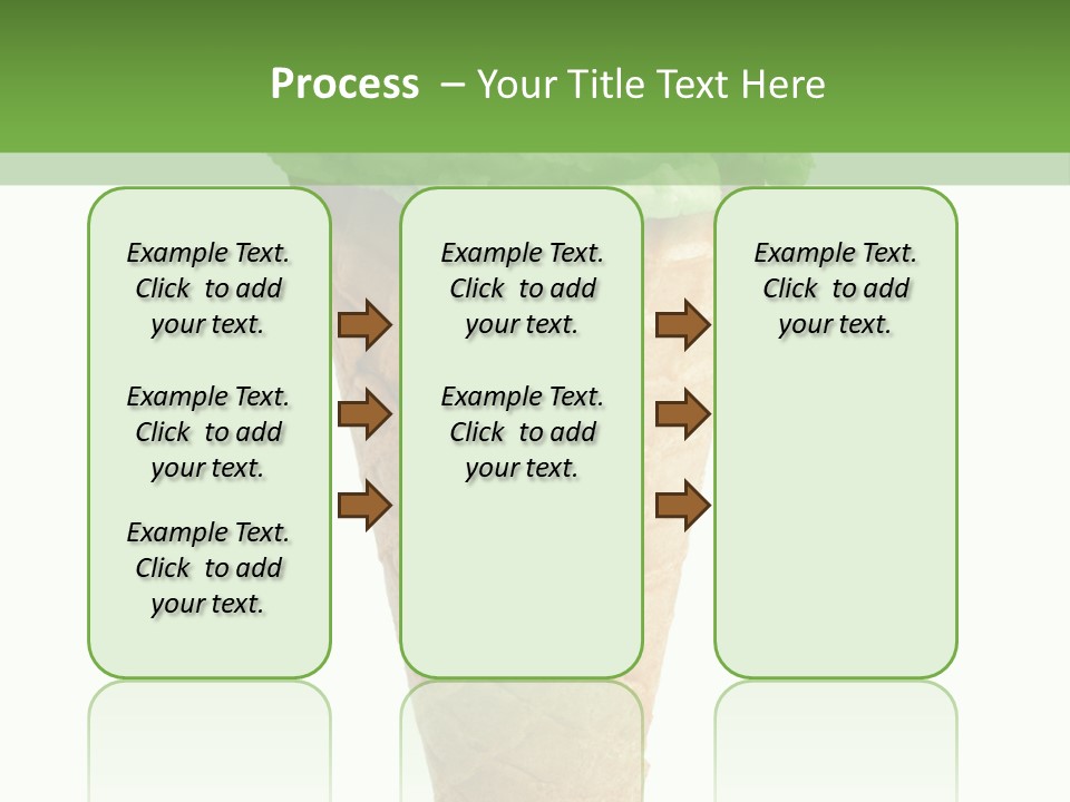 Green Dessert White Background PowerPoint Template