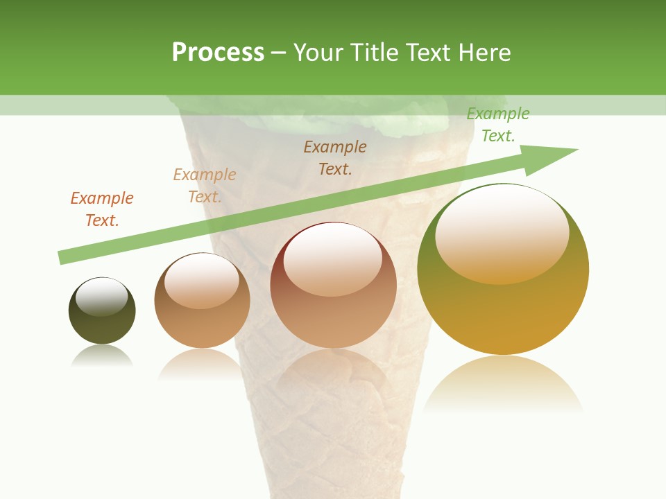Green Dessert White Background PowerPoint Template