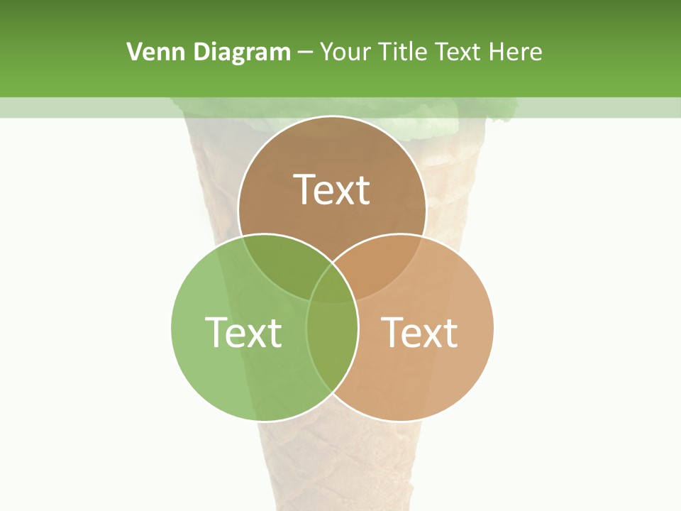 Green Dessert White Background PowerPoint Template