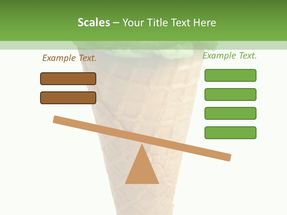 Green Dessert White Background PowerPoint Template