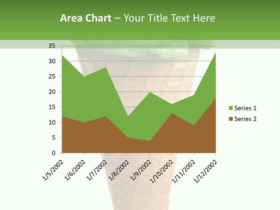 Green Dessert White Background PowerPoint Template