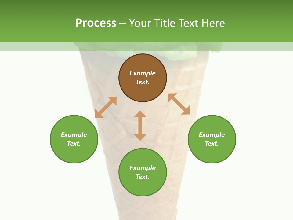 Green Dessert White Background PowerPoint Template