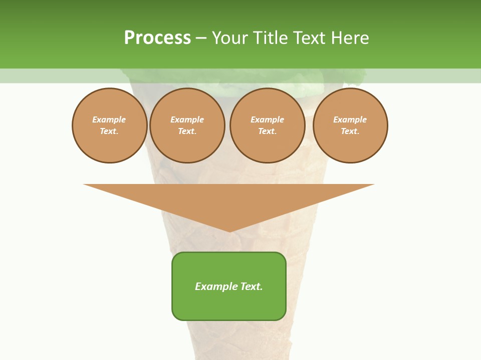 Green Dessert White Background PowerPoint Template