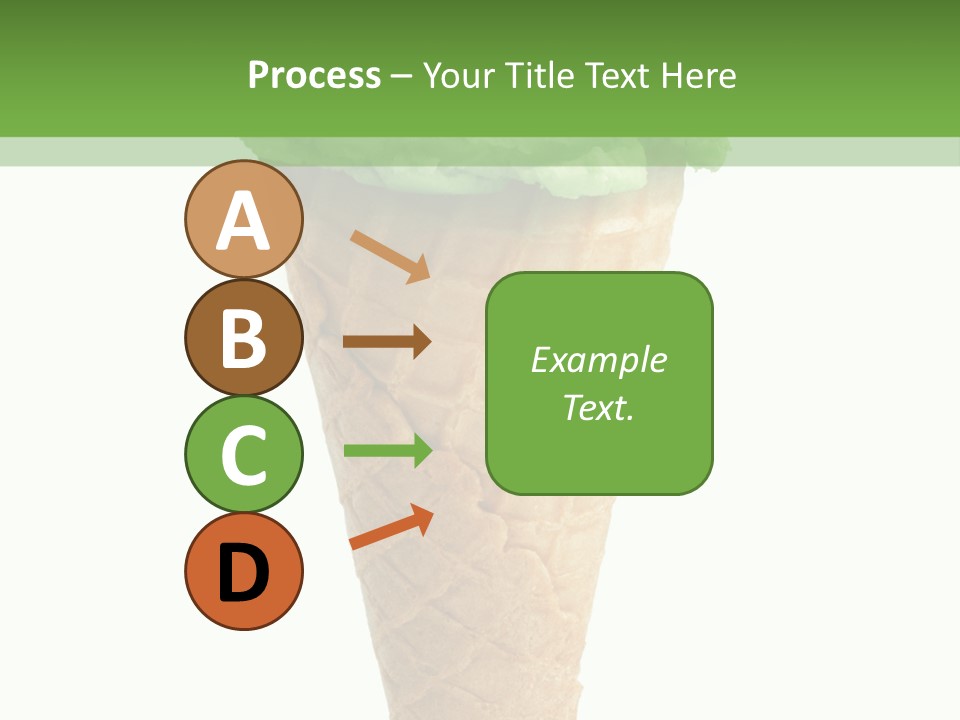 Green Dessert White Background PowerPoint Template