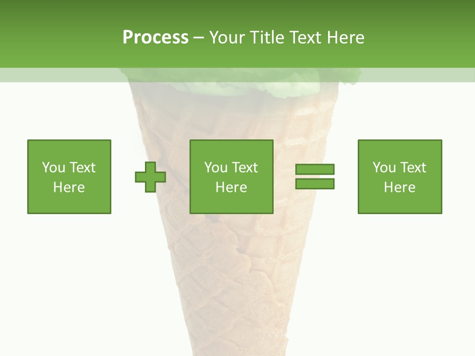 Green Dessert White Background PowerPoint Template