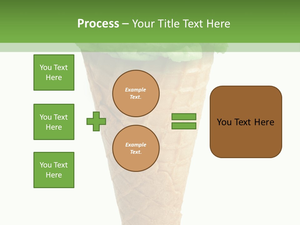 Green Dessert White Background PowerPoint Template