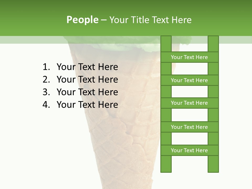 Green Dessert White Background PowerPoint Template