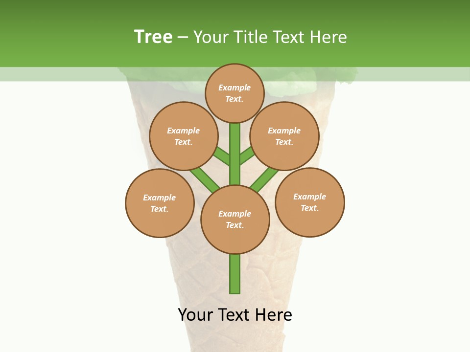 Green Dessert White Background PowerPoint Template