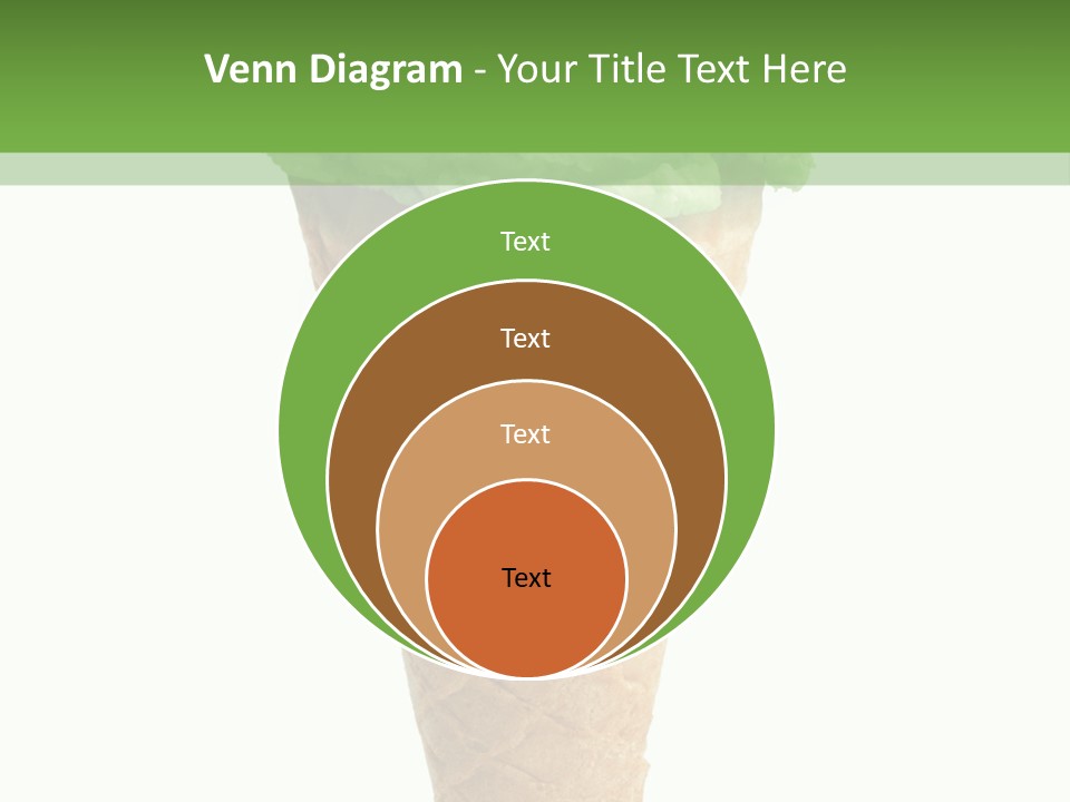 Green Dessert White Background PowerPoint Template