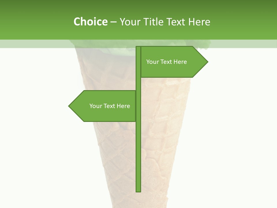 Green Dessert White Background PowerPoint Template