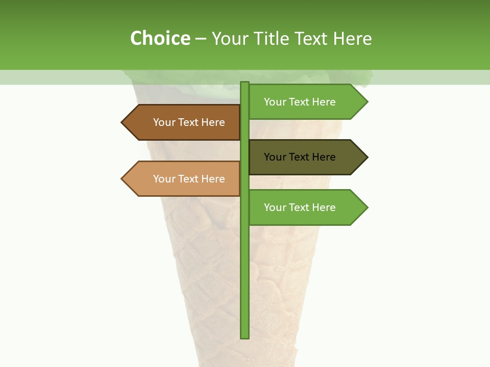 Green Dessert White Background PowerPoint Template
