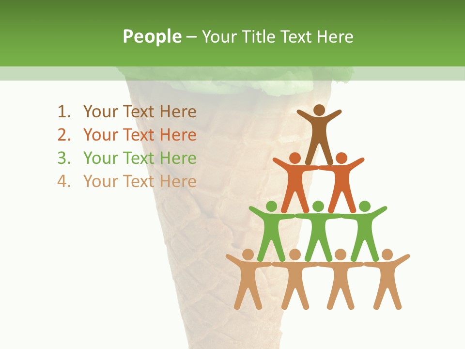 Green Dessert White Background PowerPoint Template