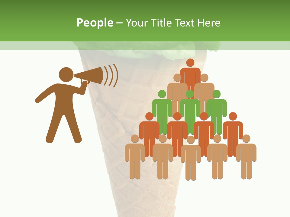 Green Dessert White Background PowerPoint Template