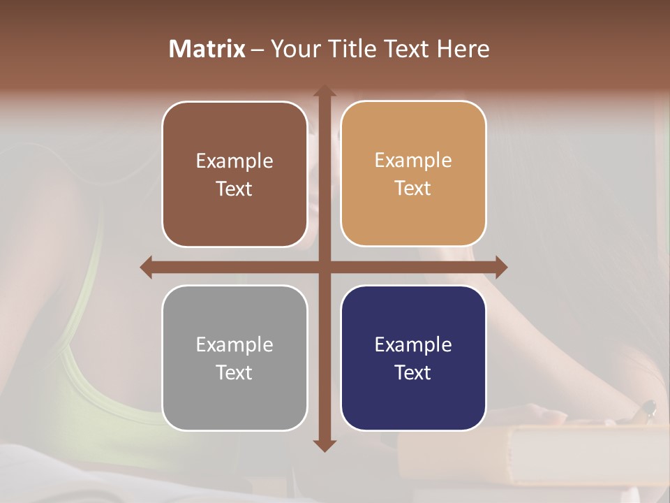 Chatting School Books Two People PowerPoint Template