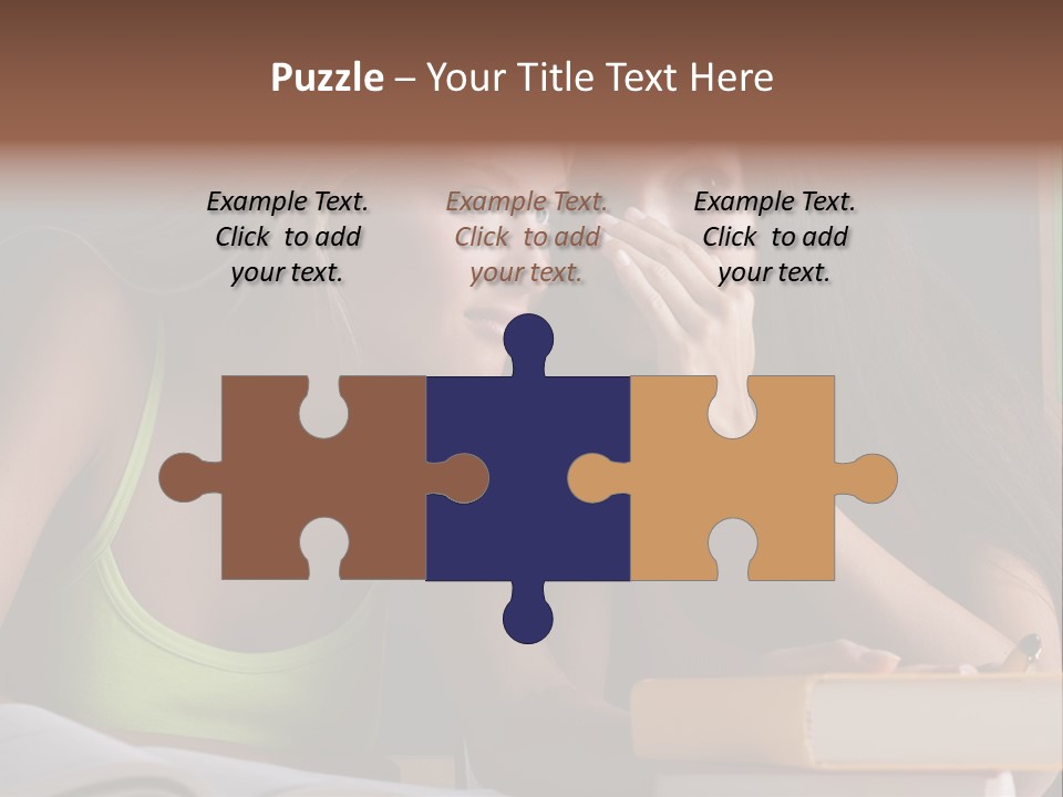 Chatting School Books Two People PowerPoint Template