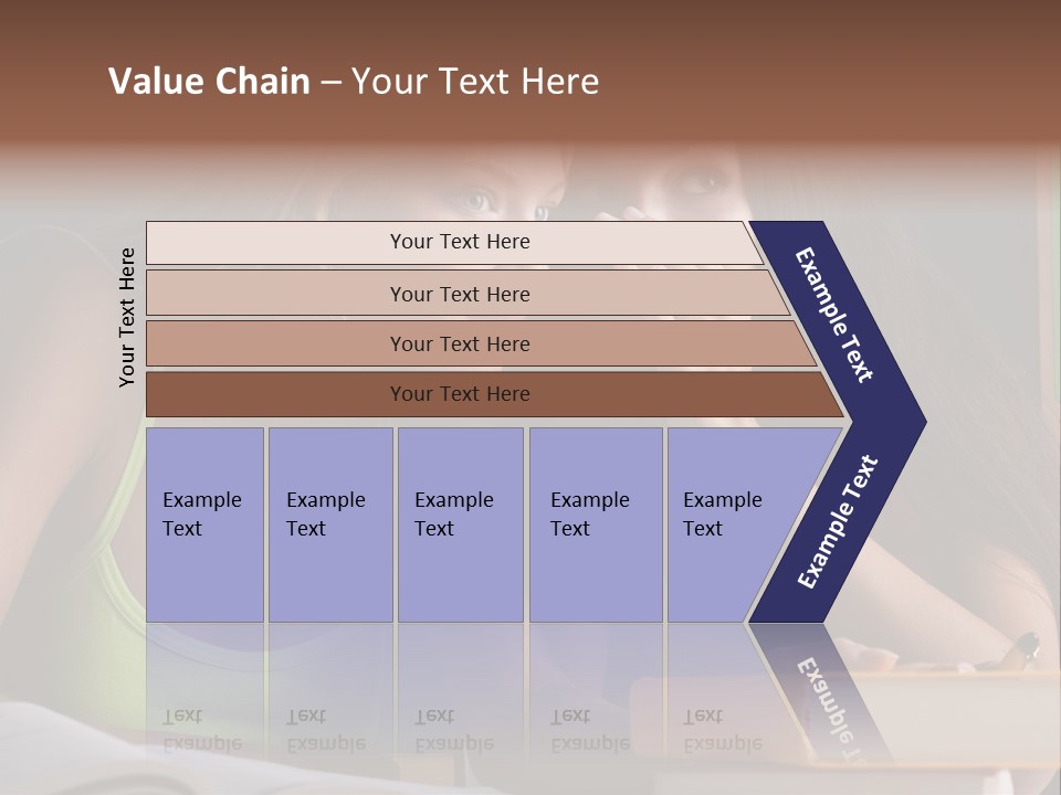 Chatting School Books Two People PowerPoint Template