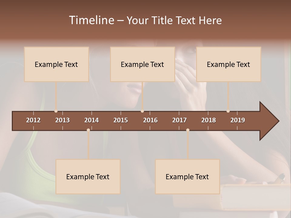 Chatting School Books Two People PowerPoint Template