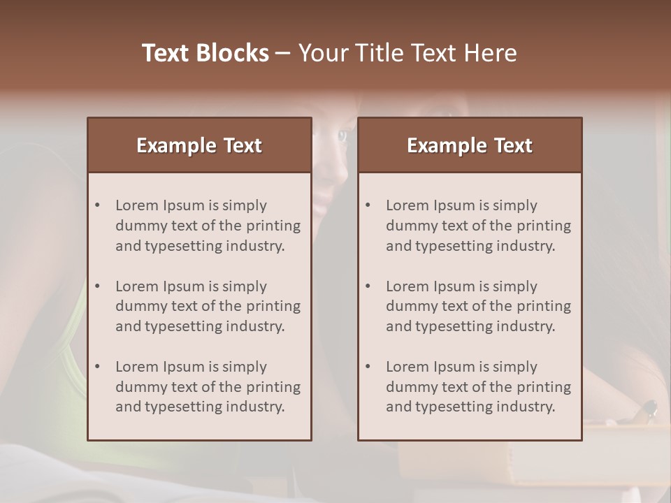 Chatting School Books Two People PowerPoint Template
